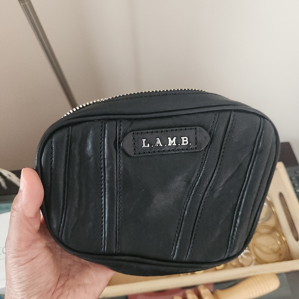 🔥SOLD🔥 L.A.M.B. Leather Mini Black Hand Pouch - Picture 9 of 10
